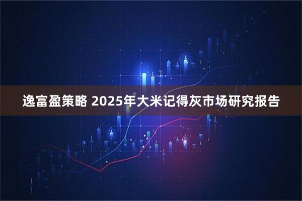 逸富盈策略 2025年大米记得灰市场研究报告